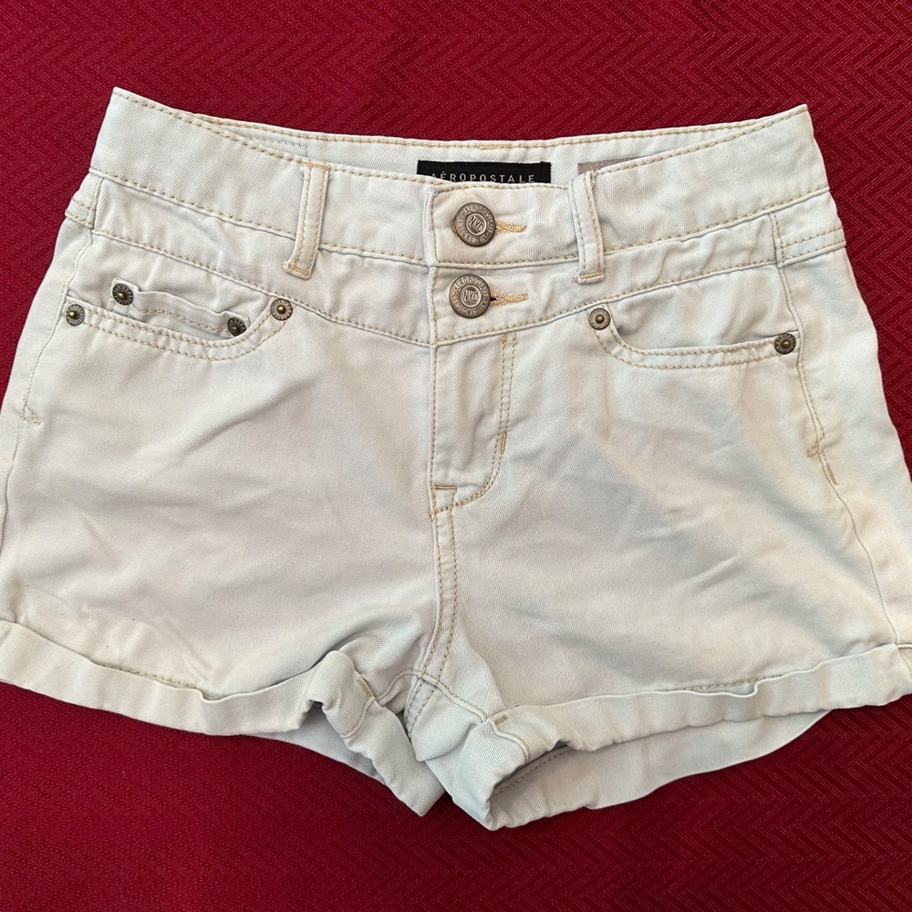 Aeropostale high wasted light blue shorts